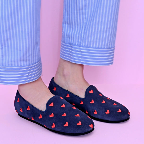 Bright Red Heart Loafers (women)