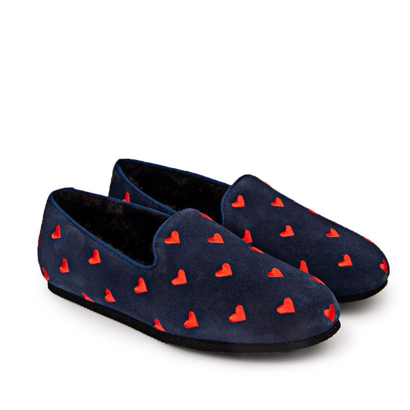 Bright Red Heart Loafers (women)